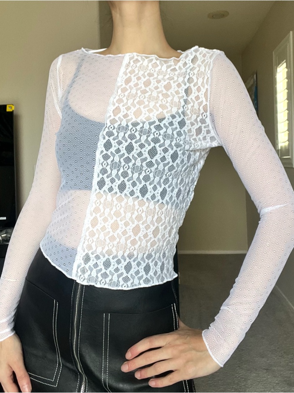 Elegant White Lace Women Top